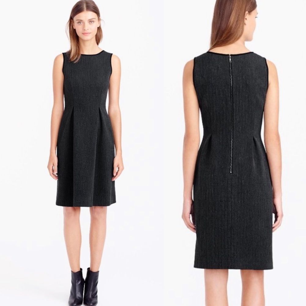 J. Crew Suiting Bonded Herringbone Dress